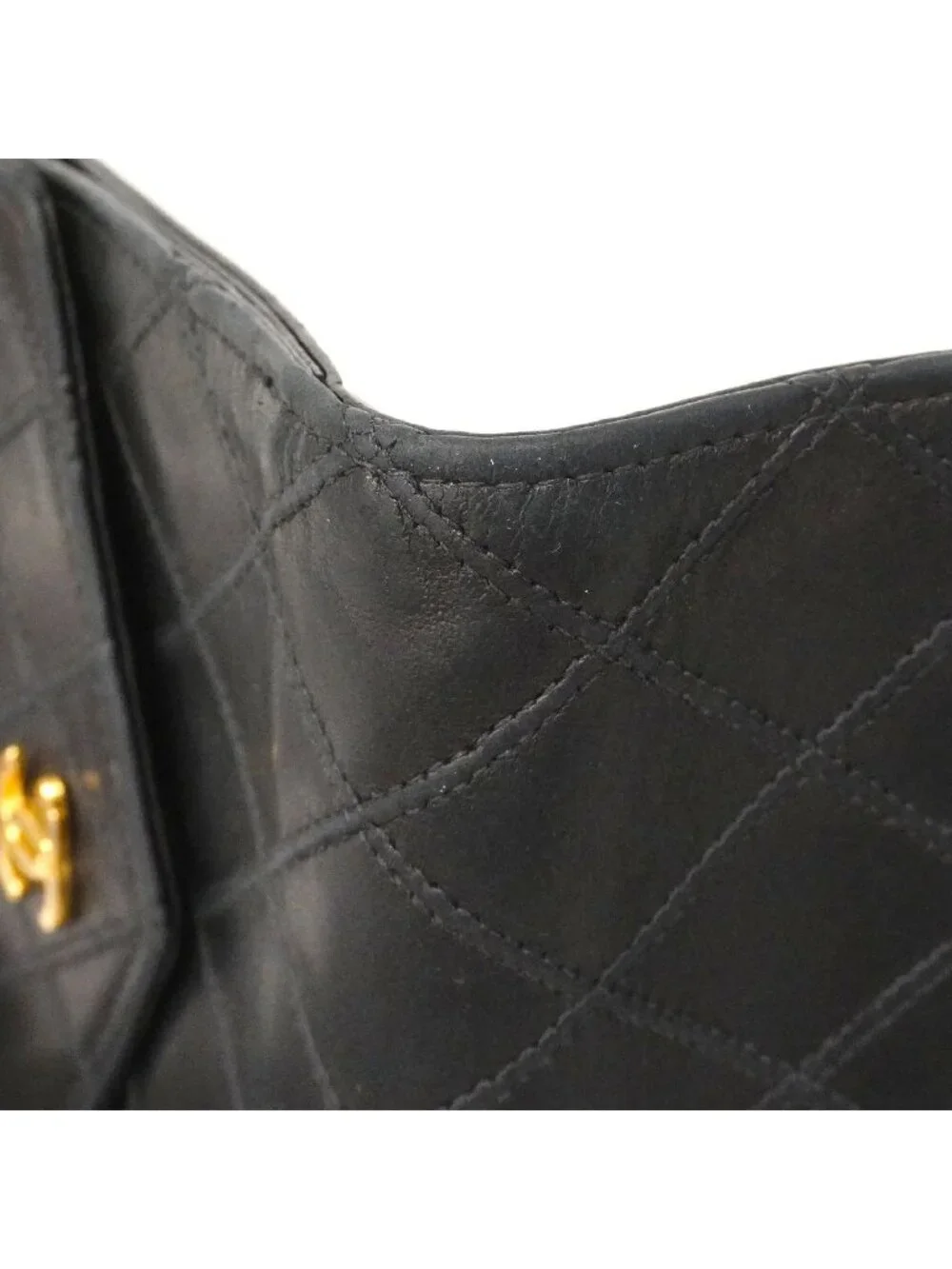 Chanel Wallet Bicolor Lambskin Black Gold